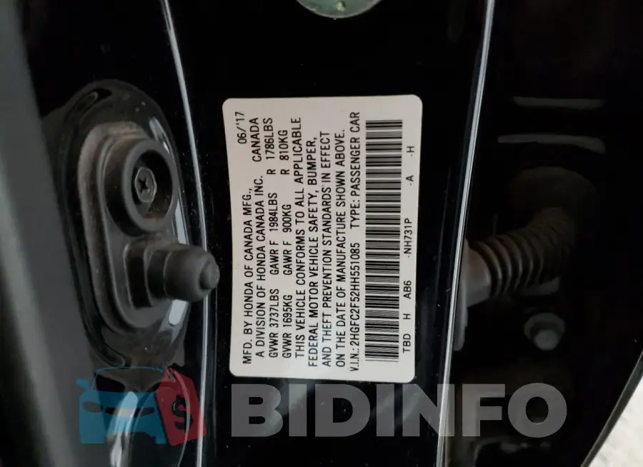 2HGFC2F52HH551085 Photo# 12