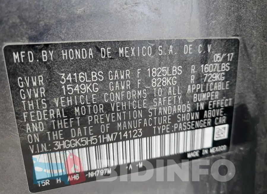3HGGK5H51HM714123 Photo# 12