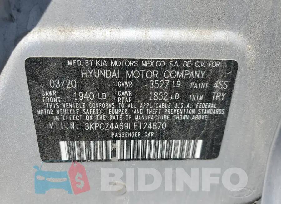 3KPC24A69LE124670 Photo# 12