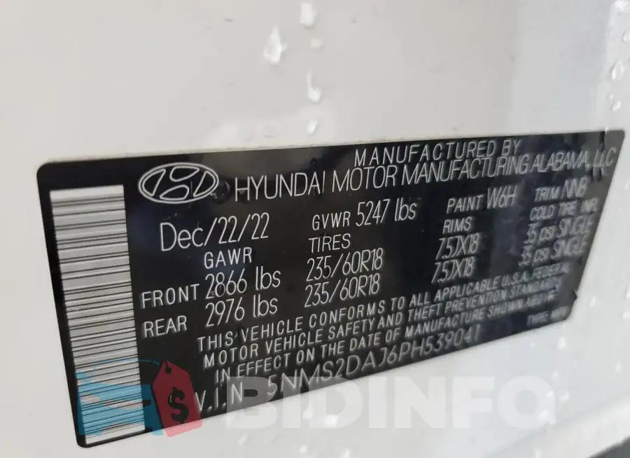 5NMS2DAJ6PH539041 Photo# 14
