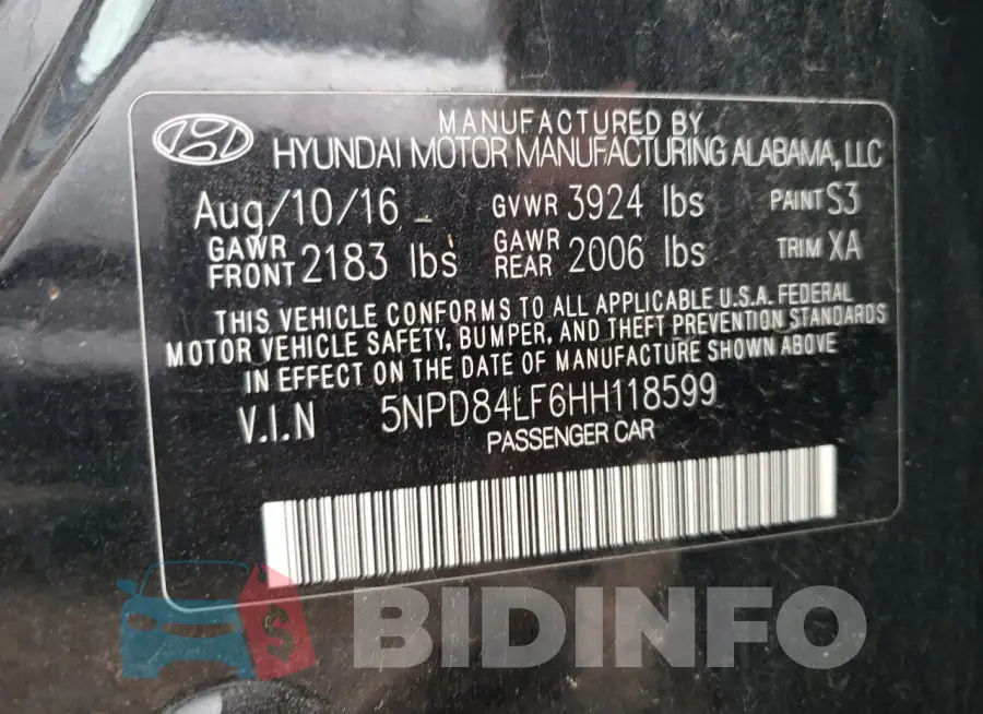 5NPD84LF6HH118599 Photo# 12