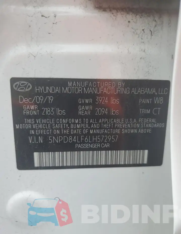 5NPD84LF6LH572957 Photo# 12