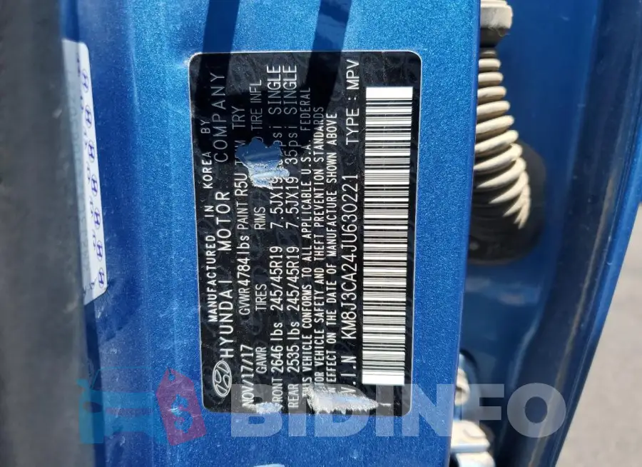 KM8J3CA24JU630221 Photo# 12