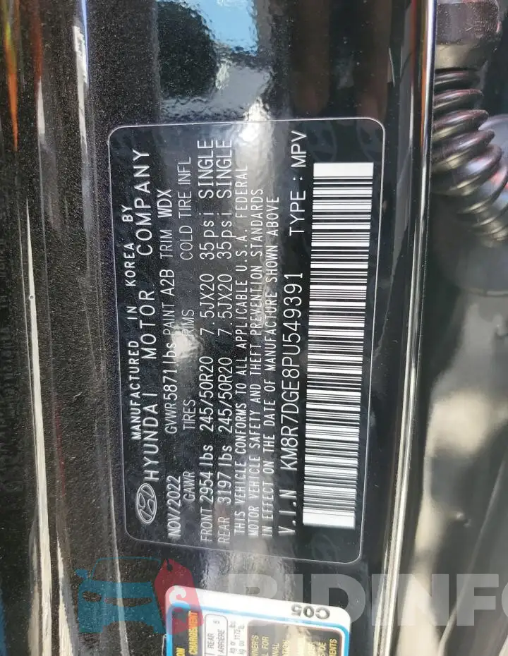 KM8R7DGE8PU549391 Photo# 14