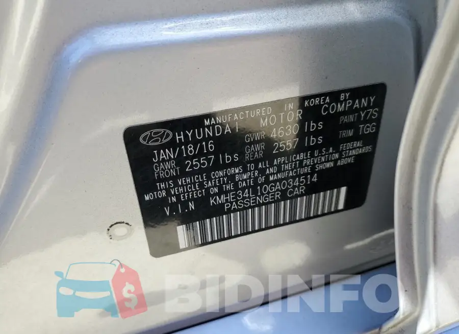 KMHE34L10GA034514 Photo# 12