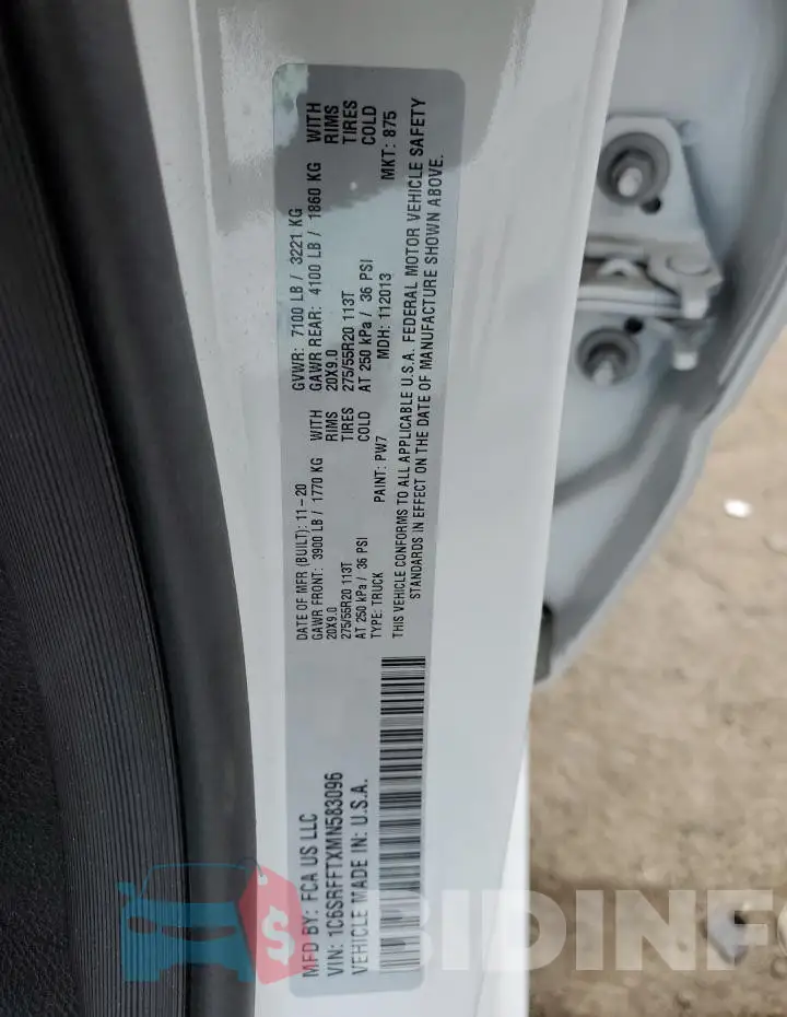 1C6SRFFTXMN583096 Photo# 12