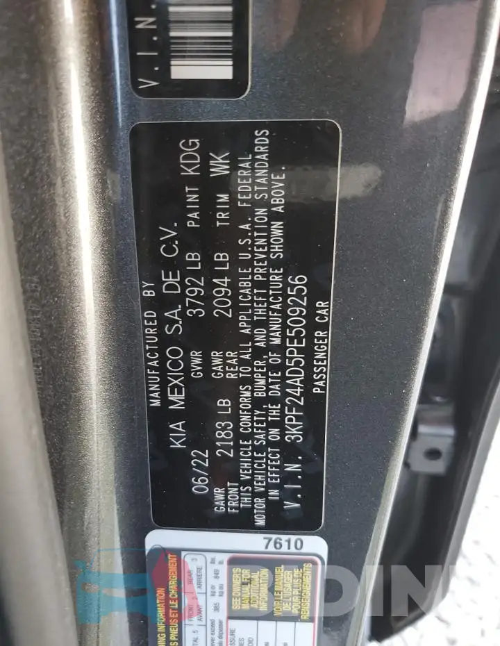 3KPF24AD5PE509256 Photo# 12