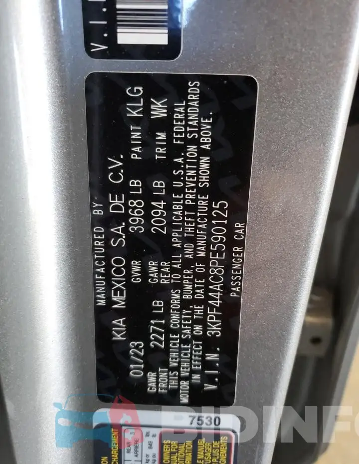 3KPF44AC8PE590125 Photo# 13