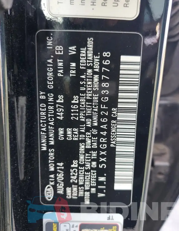 5XXGR4A62FG387768 Photo# 12