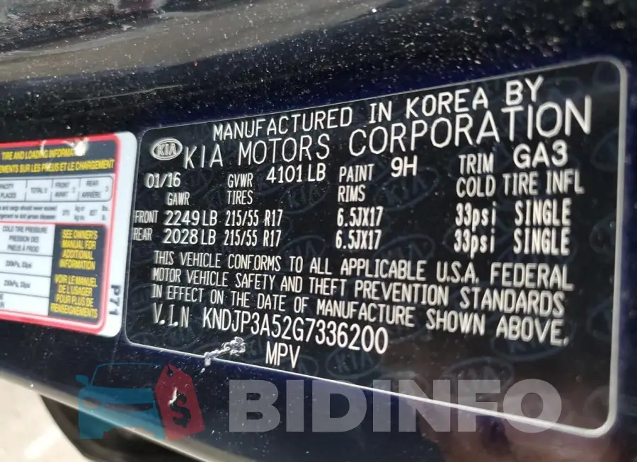 KNDJP3A52G7336200 Photo# 13