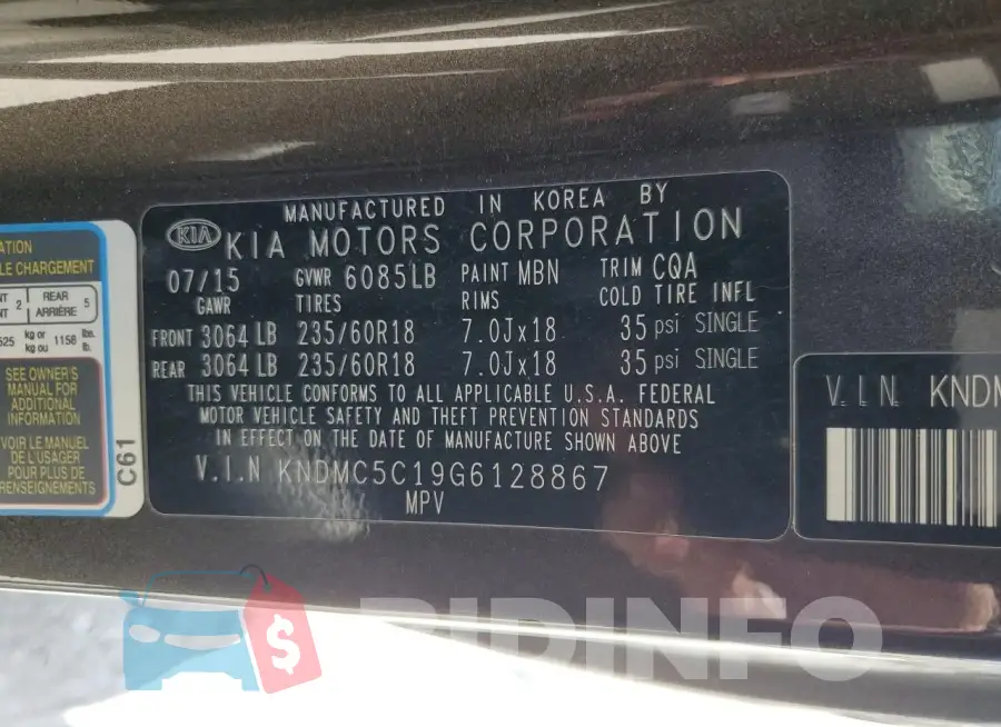 KNDMC5C19G6128867 Photo# 13