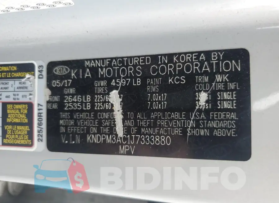 KNDPM3AC1J7333880 Photo# 13