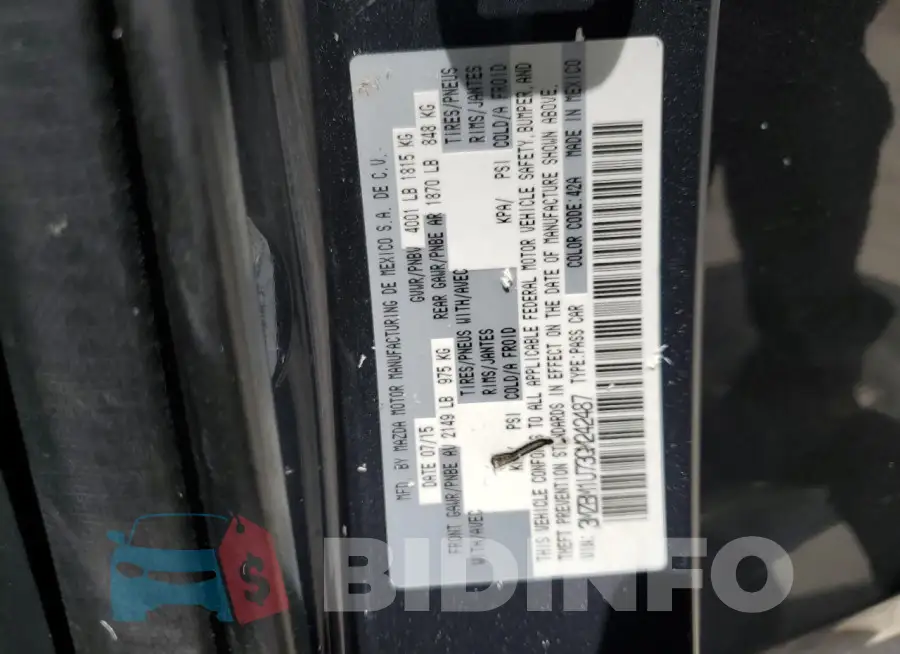 3MZBM1U73GM242487 Photo# 13