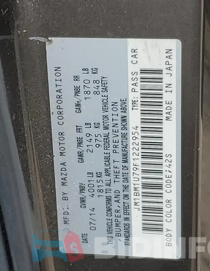 JM1BM1U79F1222954 Photo# 12