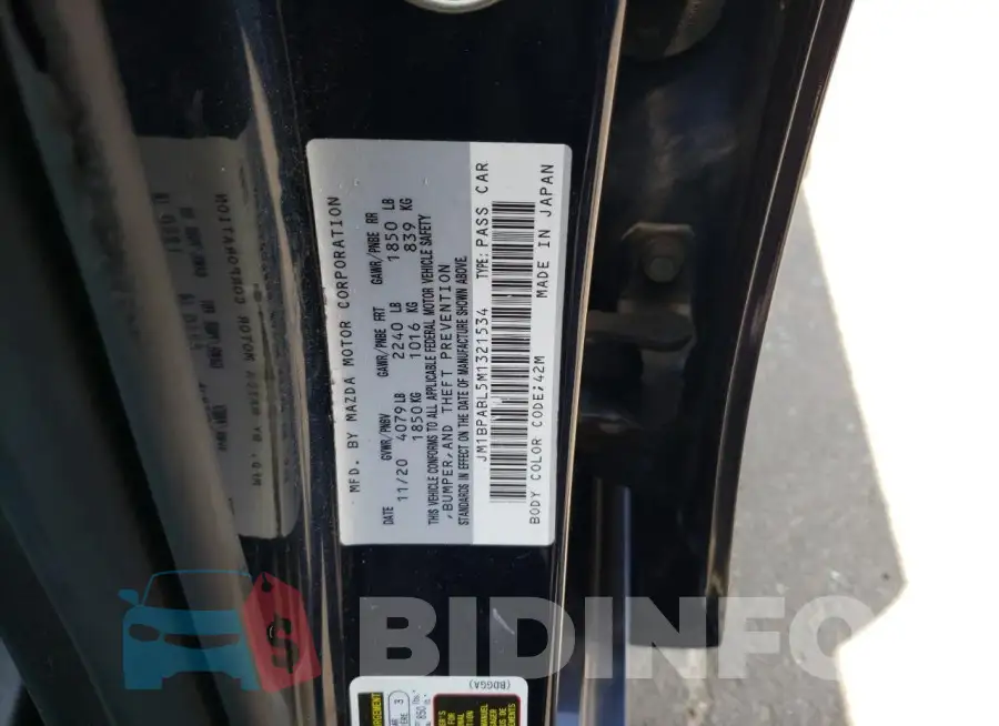 JM1BPABL5M1321534 Photo# 12