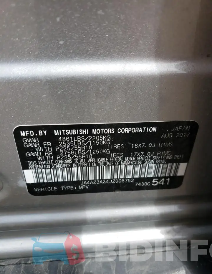 JA4AZ3A34JZ006752 Photo# 13