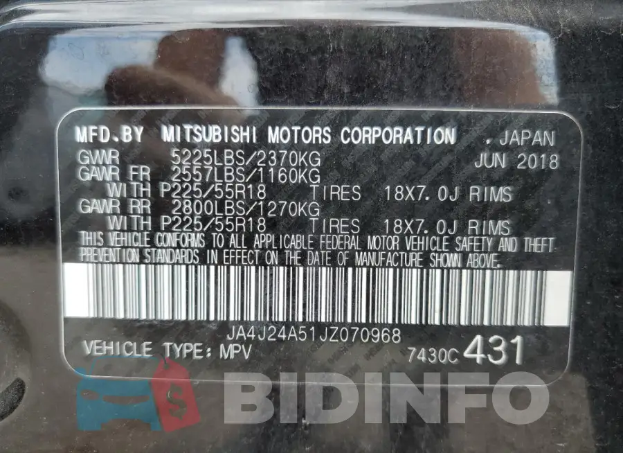 JA4J24A51JZ070968 Photo# 13
