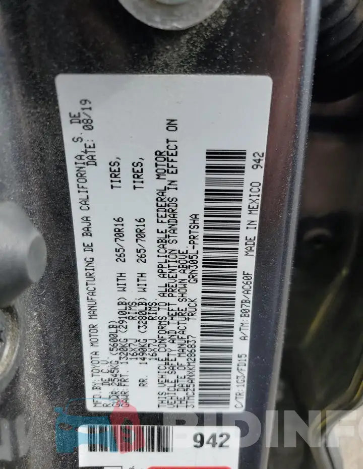 3TMCZ5ANXKM286837 Photo# 12