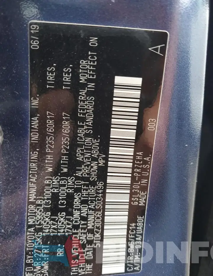 5TDKZ3DC6LS034496 Photo# 13