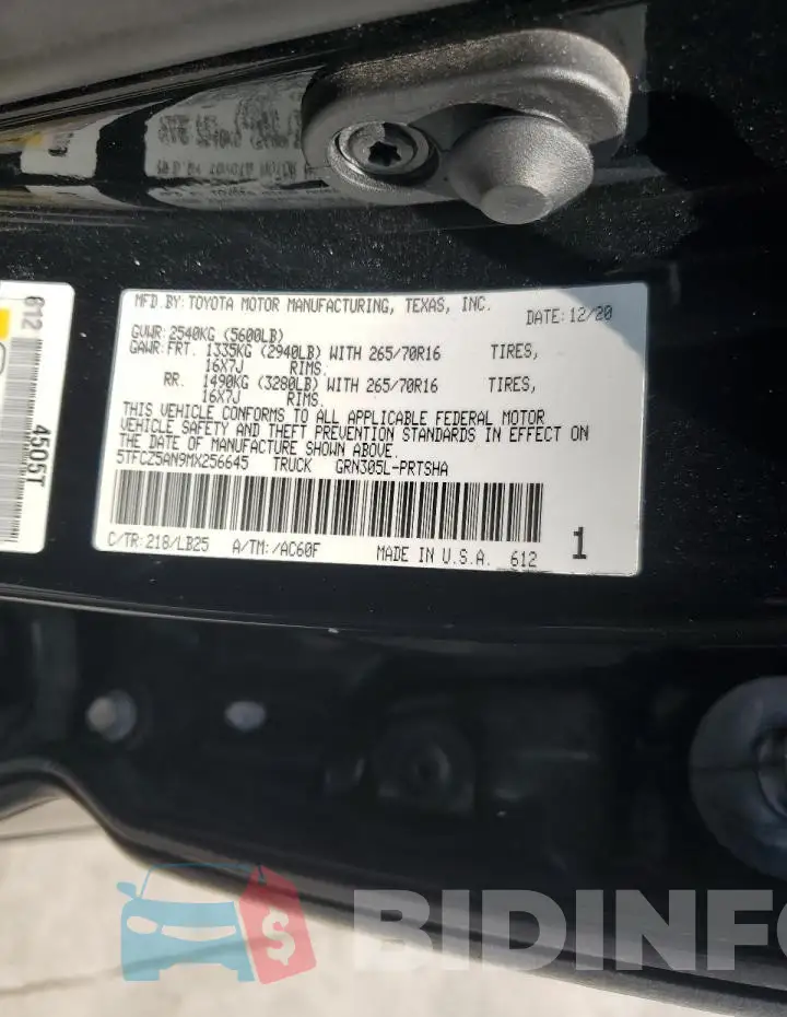 5TFCZ5AN9MX256645 Photo# 12