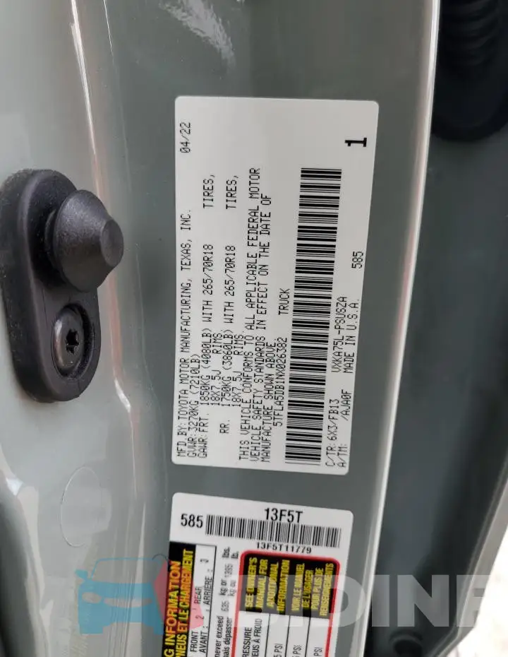 5TFLA5DB1NX026382 Photo# 12