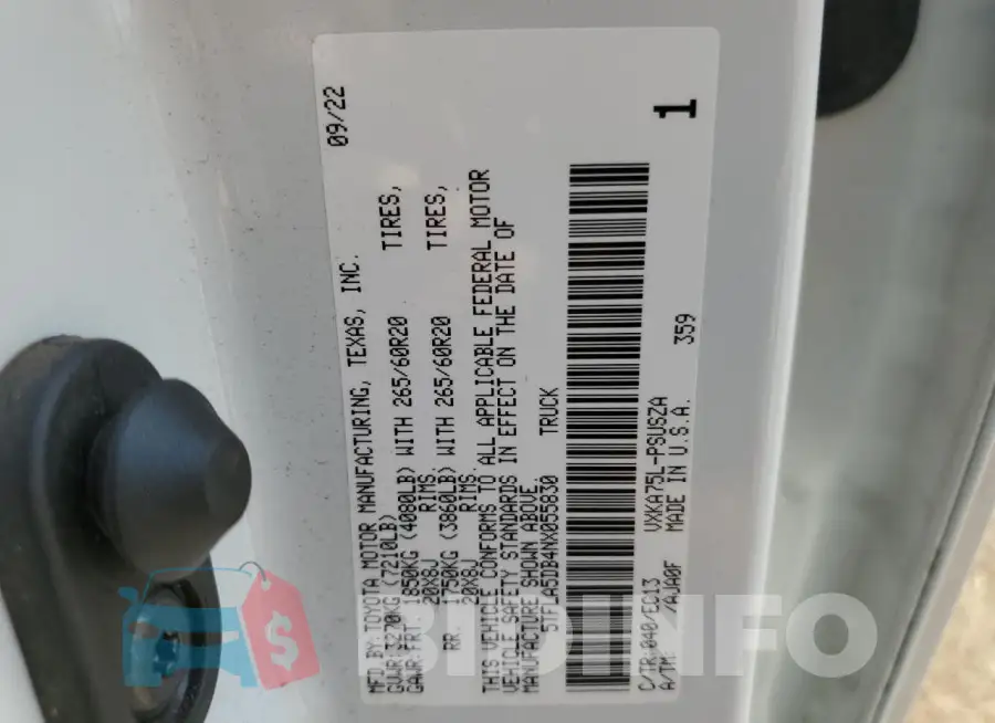 5TFLA5DB4NX055830 Photo# 12