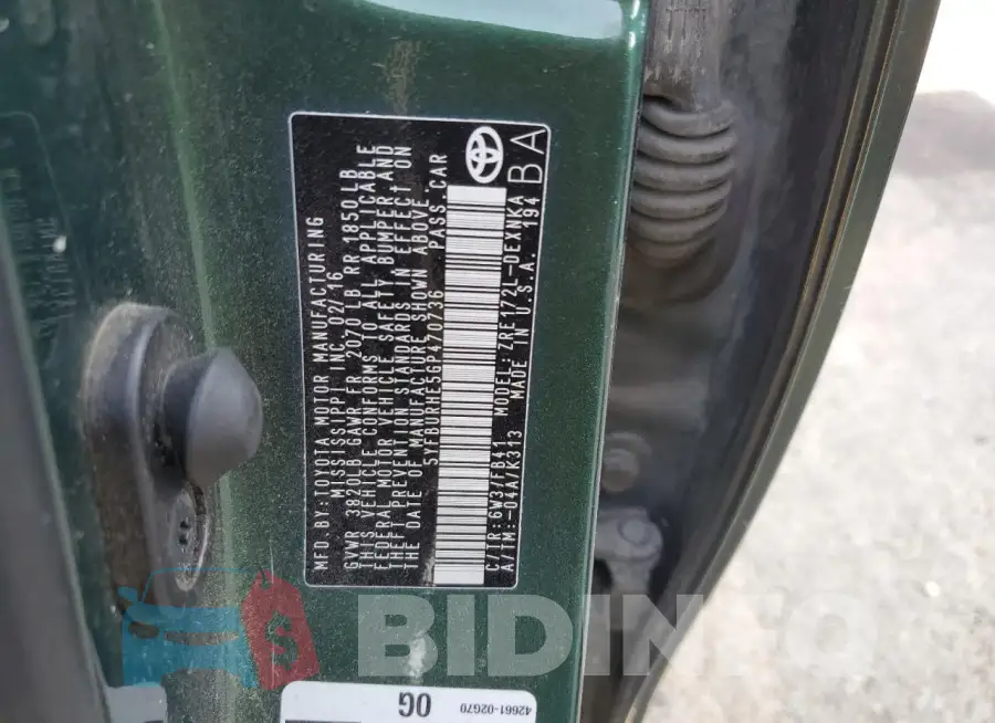 5YFBURHE5GP470736 Photo# 12