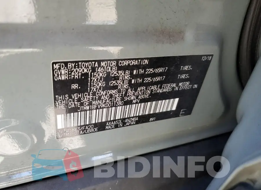JTMW1RFV9KD011380 Photo# 13
