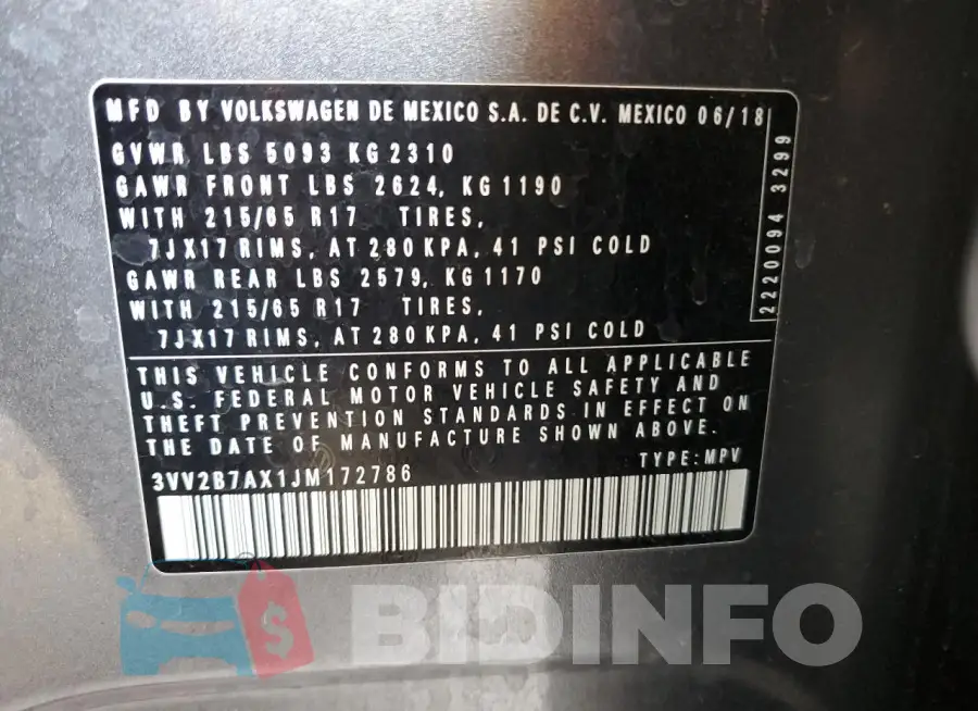3VV2B7AX1JM172786 Photo# 12