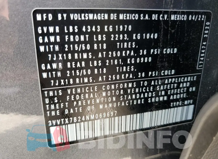 3VVTX7B24NM069697 Photo# 13