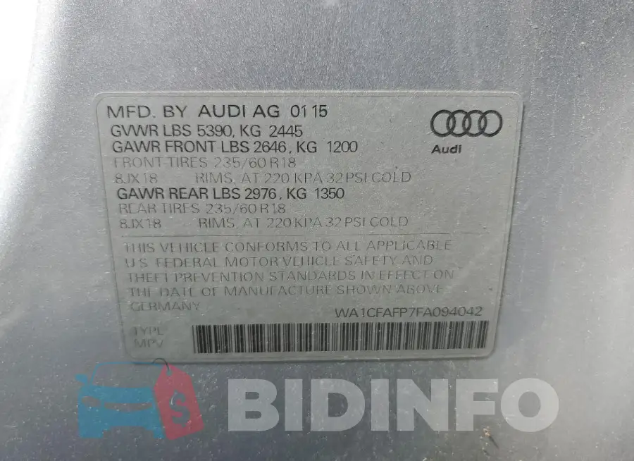 WA1CFAFP7FA094042 Photo# 14