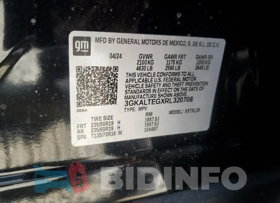 3GKALTEGXRL320708 Photo# 13