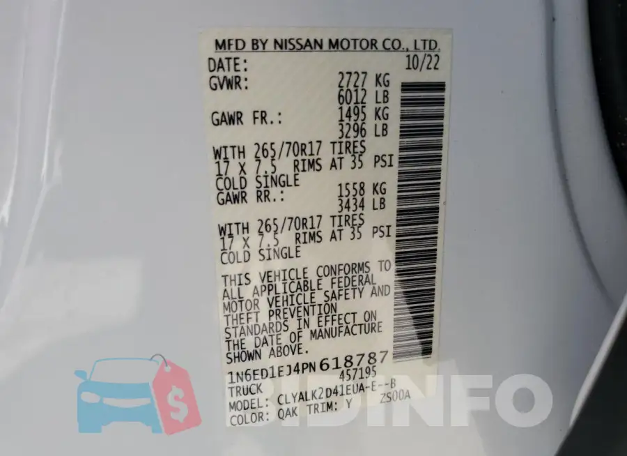 1N6ED1EJ4PN618787 Photo# 13