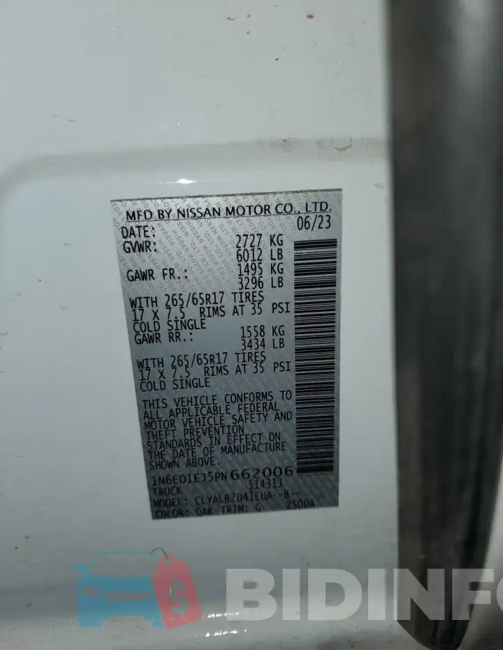 1N6ED1EJ5PN662006 Photo# 12