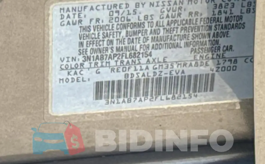 3N1AB7AP2FL682154 Photo# 10