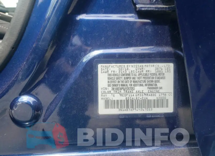 3N1AB7AP9JY267053 Photo# 13