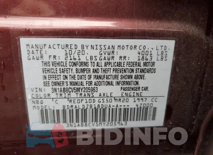 3N1AB8CV5MY205963 Photo# 12