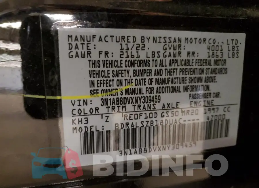3N1AB8DVXNY309459 Photo# 12