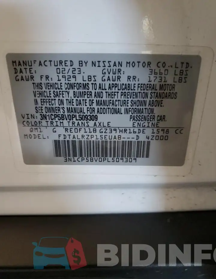 3N1CP5BV0PL509309 Photo# 13