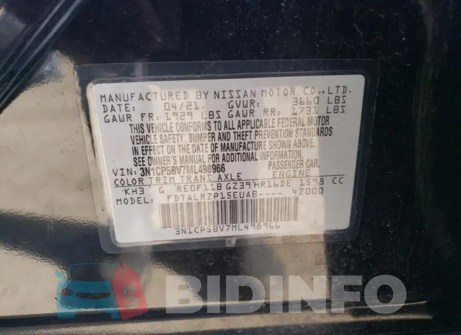 3N1CP5BV7ML498966 Photo# 12