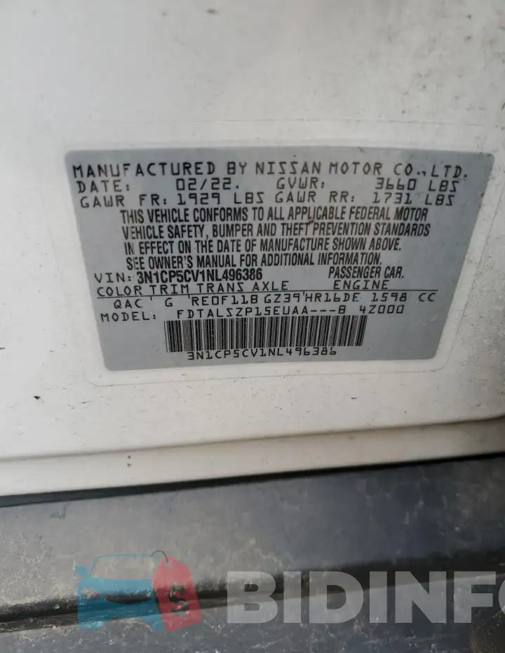 3N1CP5CV1NL496386 Photo# 12