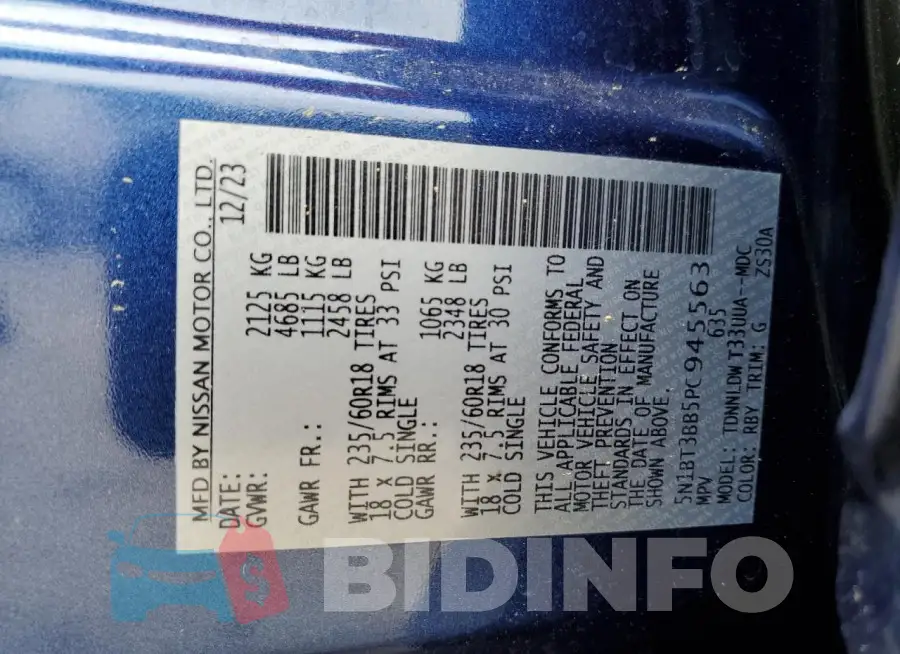 5N1BT3BB5PC945563 Photo# 14