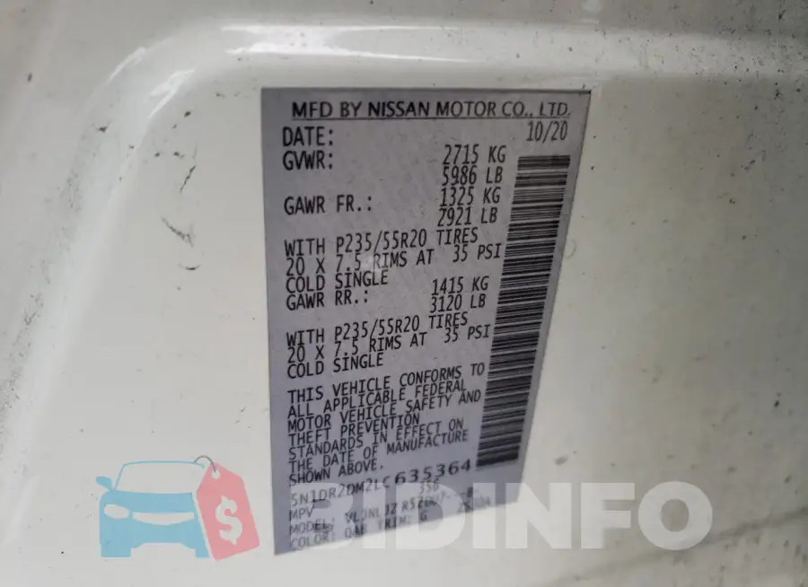 5N1DR2DM2LC635364 Photo# 13