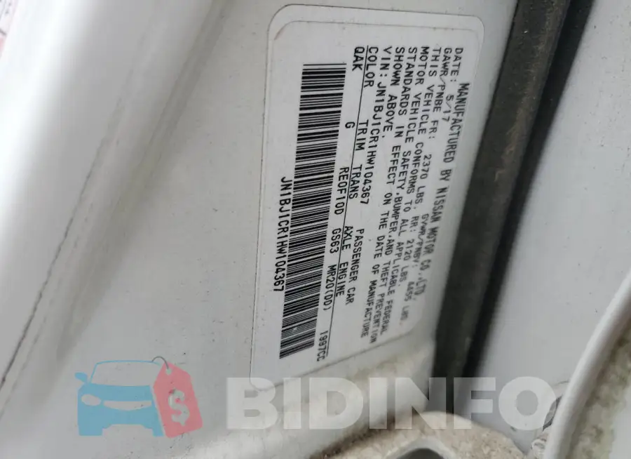 JN1BJ1CR1HW104367 Photo# 13