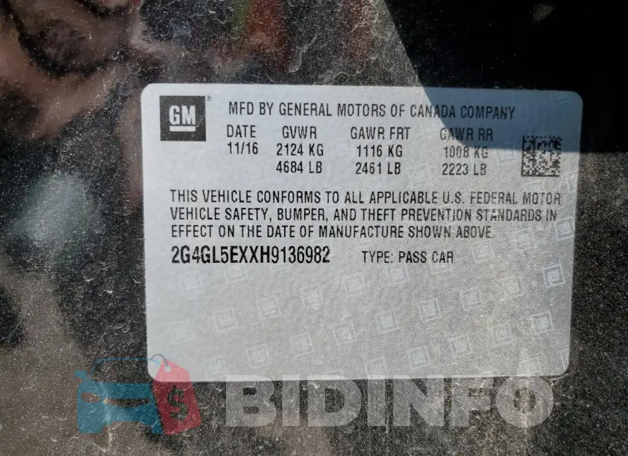 2G4GL5EXXH9136982 Photo# 12