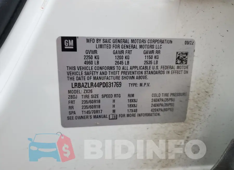 LRBAZLR44PD031769 Photo# 13