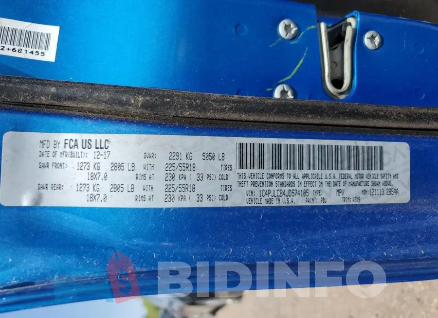 1C4PJLCB4JD574105 Photo# 10