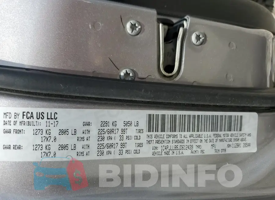 1C4PJLLB5JD612439 Photo# 13