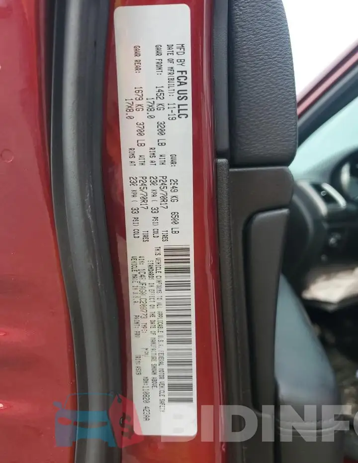 1C4RJFAG0LC208773 Photo# 14