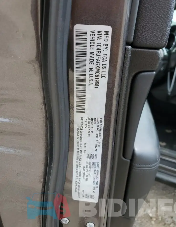 1C4RJFAGXMC619681 Photo# 13